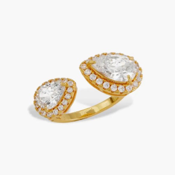 SAVVY CIE JEWELS CZ Bypass Ring 7 - Picture 2 of 8